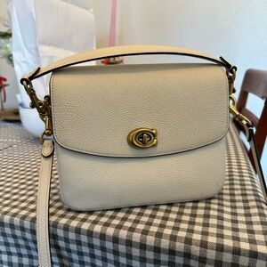 Ivory leather Coach Purse
